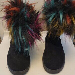 NWOT Faux Suede Black Booties